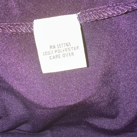 MPH Collections Plum Gold Zip Front Blouse 3X - Picture 5 of 6